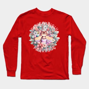 Meowy Catmas Wreath Pawsatively Purrfect 1A3 Long Sleeve T-Shirt